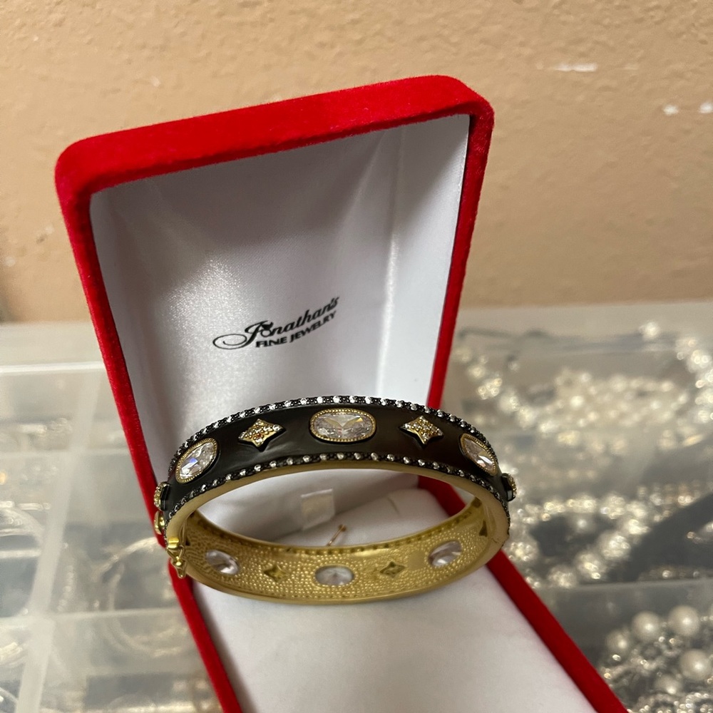 Freida Rothman silver and gold bracelet